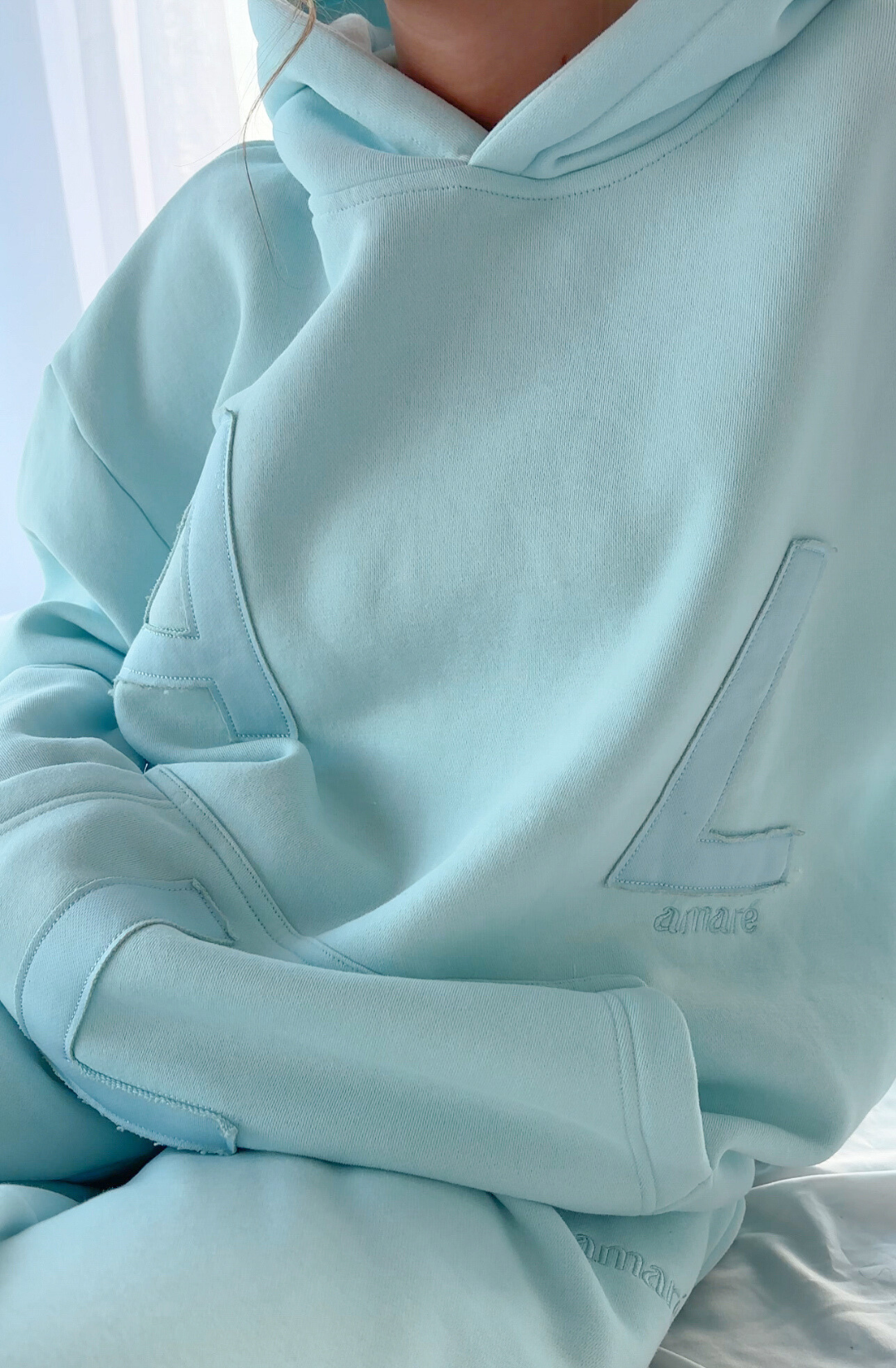 "all love/ love all" Hoodie (saltwater)