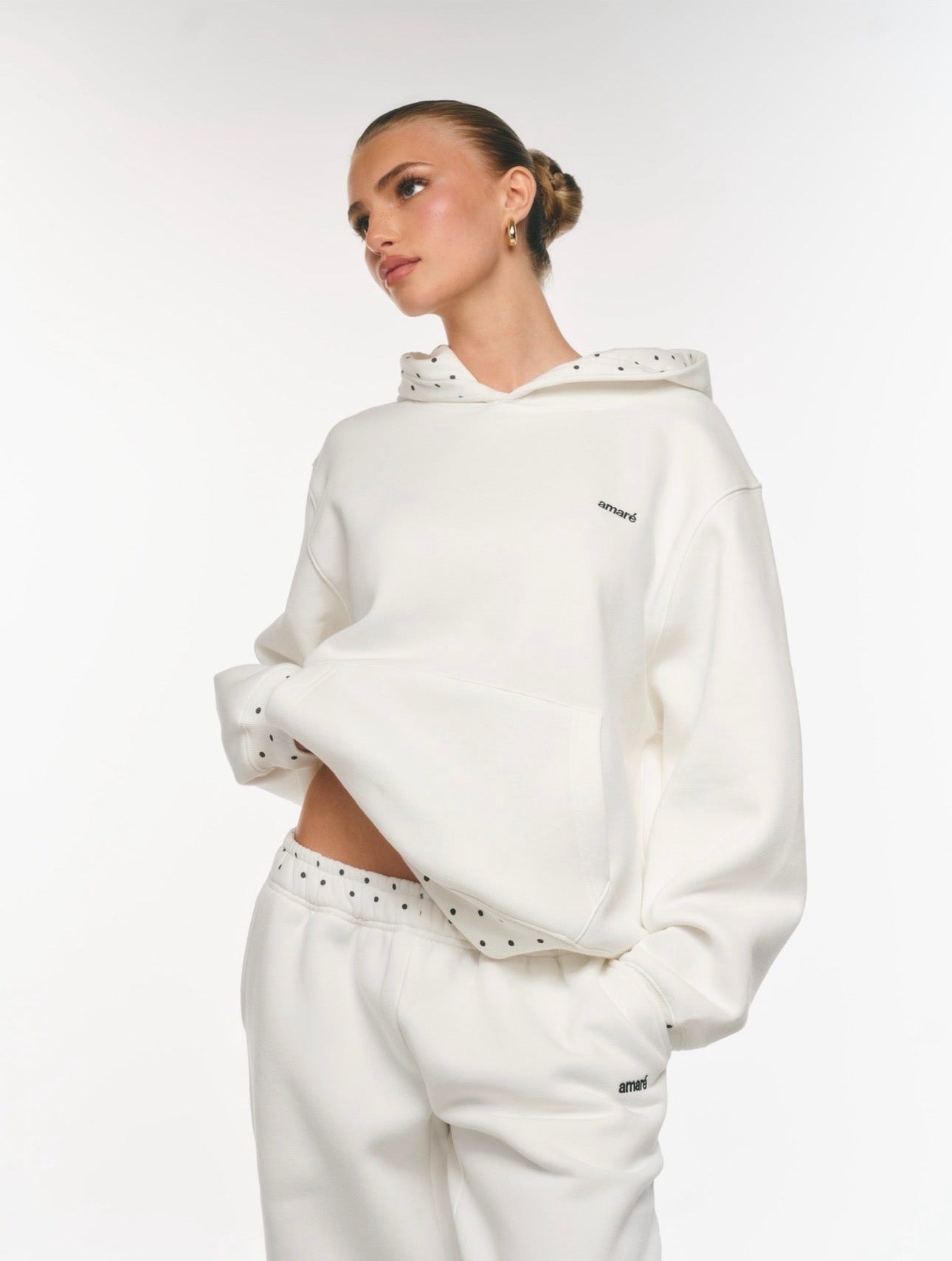 POLKA DOT HOODIE (SOFT WHITE) *PRE-ORDER*