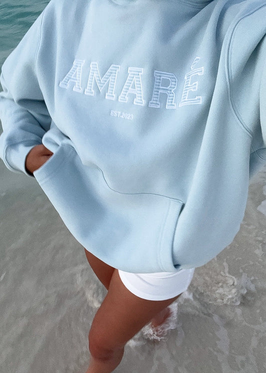 LUCKY GIRL. HOODIE (OCEAN BLUE)