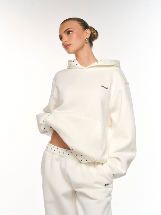 POLKA DOT HOODIE (SOFT WHITE) PRE-ORDER